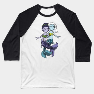 Briony and Merwyn Mermaids Baseball T-Shirt